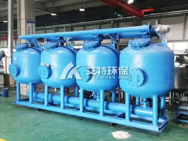 Fully automatic shallow sand filter