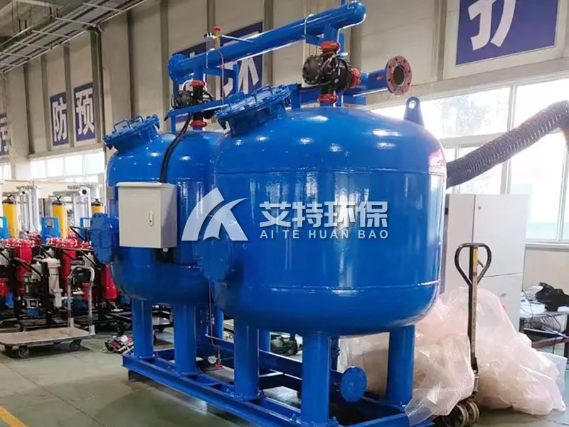 Two-tank parallel shallow sand filter