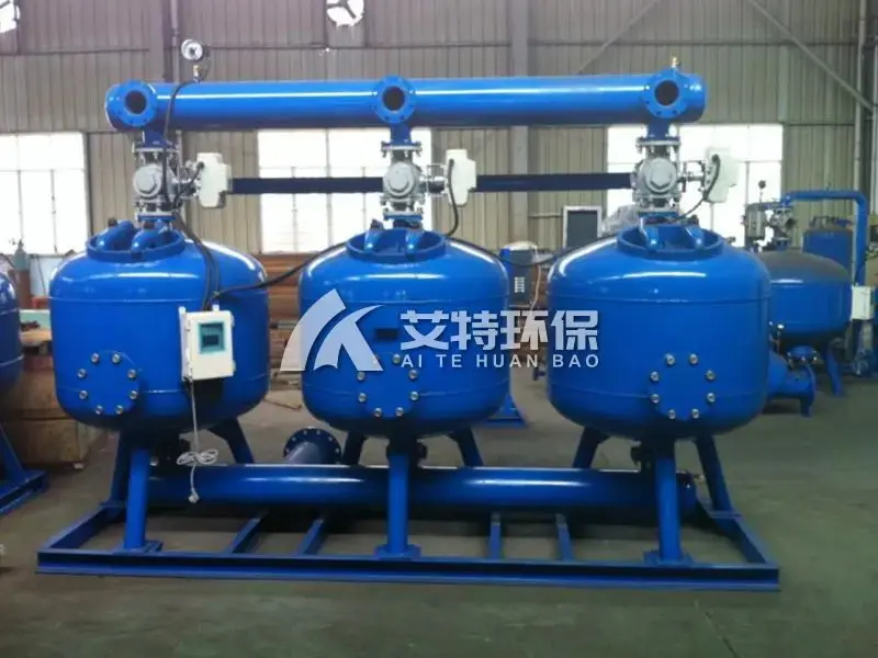 Three-tank parallel shallow sand filter