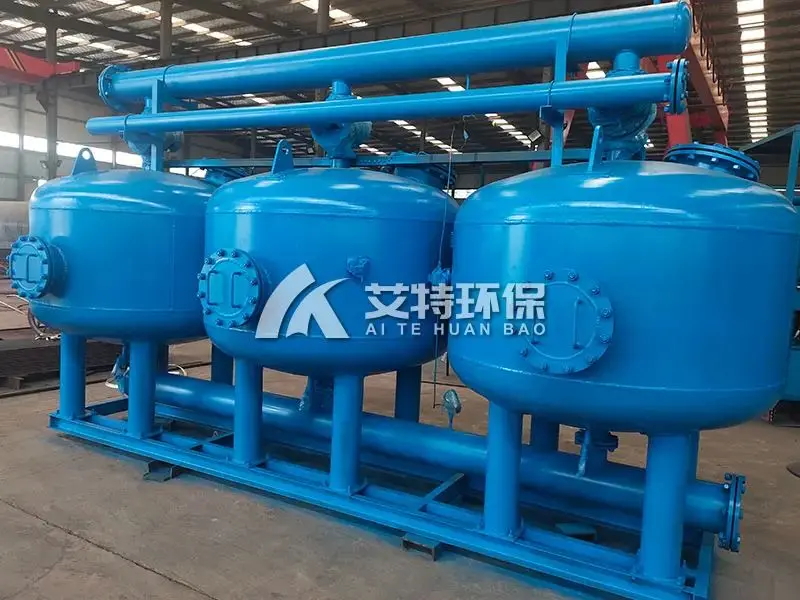 Three-tank parallel shallow sand filter