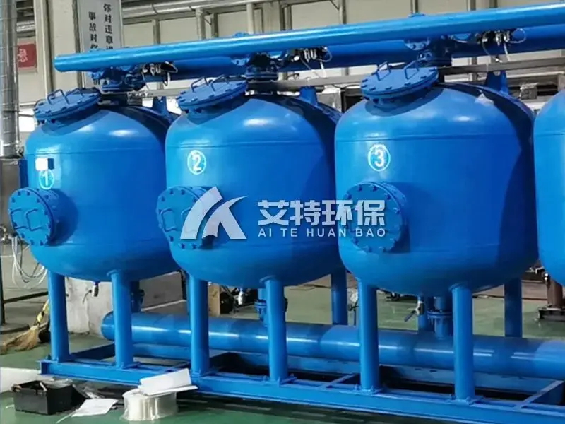 Fully automatic shallow sand filter