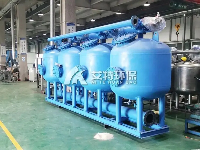 Fully automatic shallow sand filter