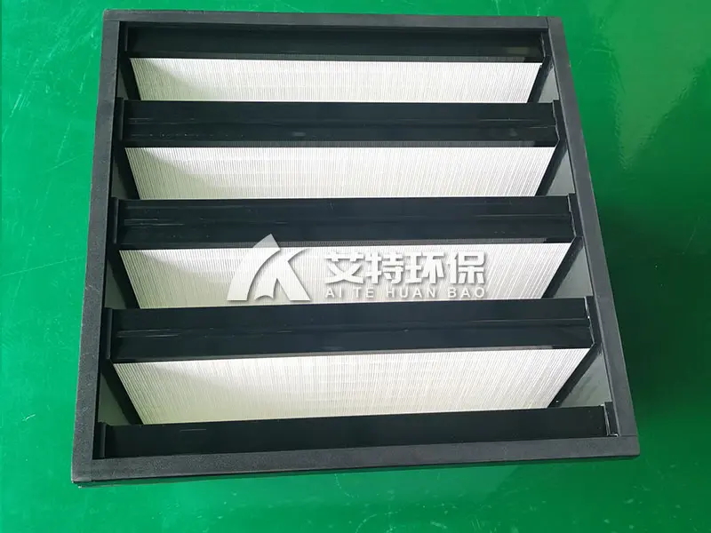 W type plastic frame combined air filter