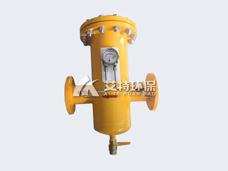 Gas filter with differential pressure gauge