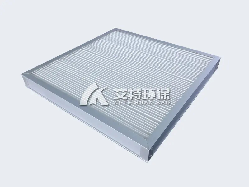 Primary effect plate and frame air filter