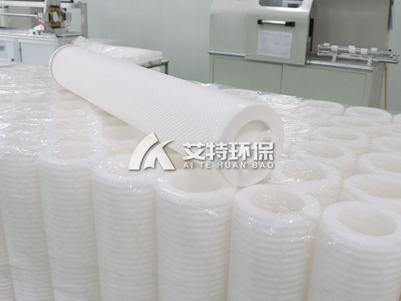 Industrial water treatment large flow filter element