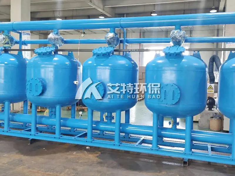 Multi-tank parallel shallow sand filter