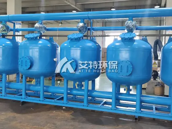 Chemical boiler circulating water bypass shallow sand filter