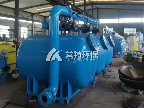 Horizontal shallow sand river water filter