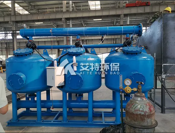 PLC controlled 3 tank shallow sand filter