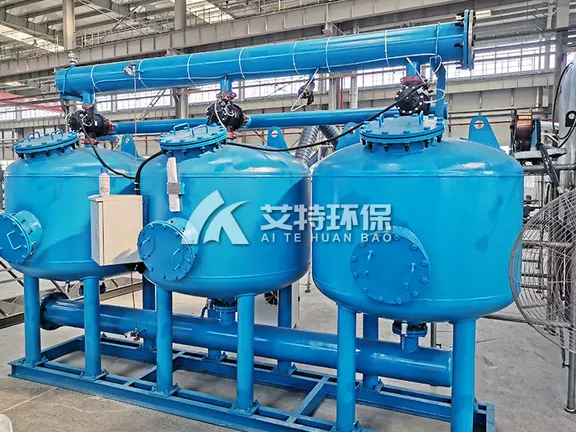 Shallow sand filter for agricultural irrigation