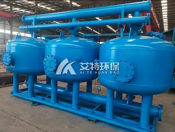 Chemical boiler circulating water bypass shallow sand filter