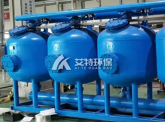 Multiple tanks combined with large flow sand filter tank