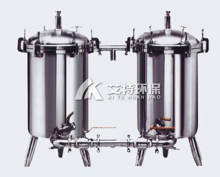 Movable flange stainless steel bag filter