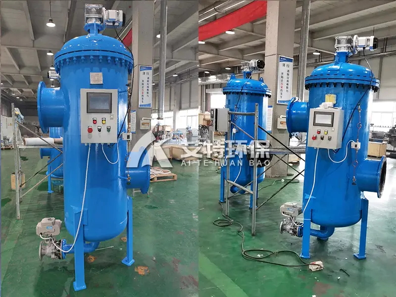 Fully automatic self cleaning filter hydraulic drive