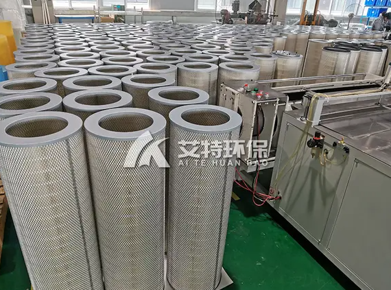 Wood pulp fiber paper dust filter element