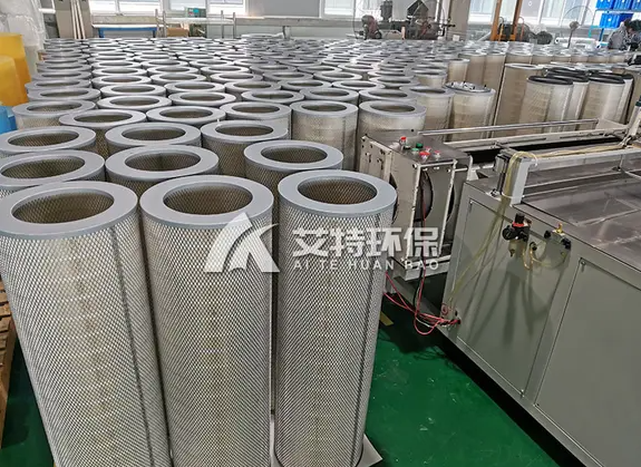 Concrete mixing plant dust removal filter cylinder