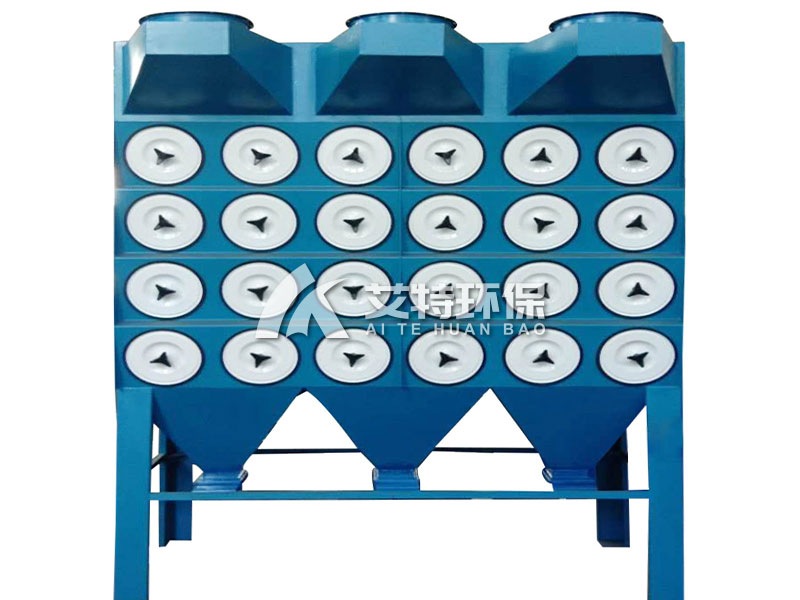 Pulsed backblown cartridge dust collector