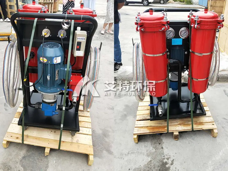 Portable mobile oil filter trolley filter