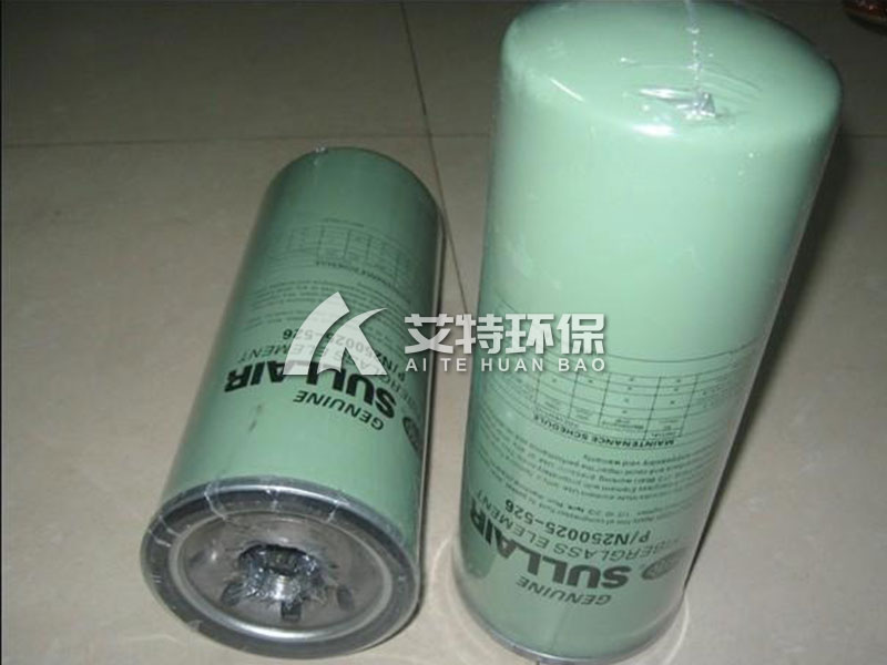 Oil and gas separation filter element