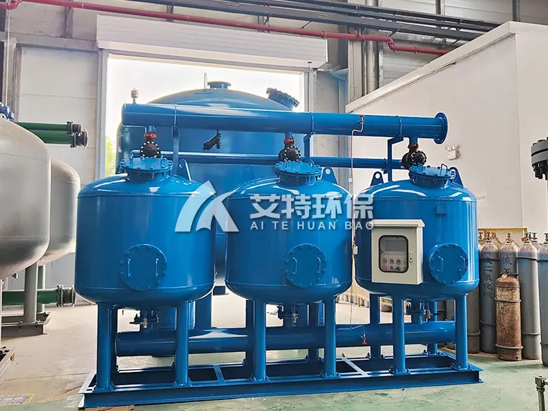 Why should shallow sand filter be used in cooling water circulation filtration system?