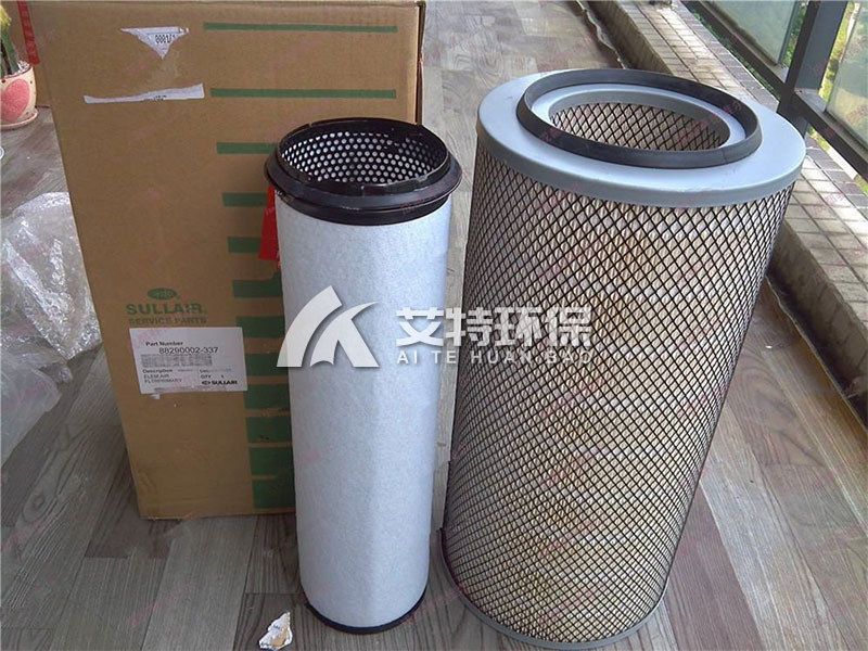 Oil and gas separation filter element